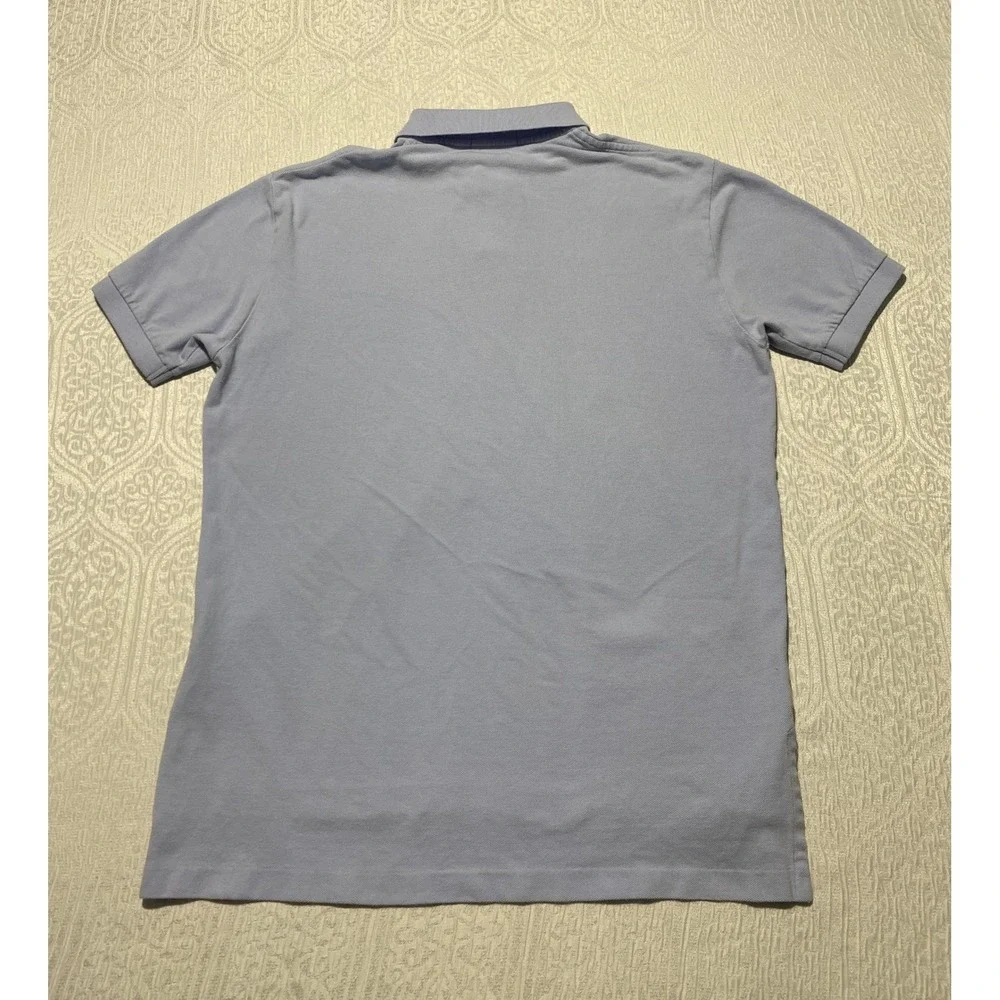 Polo Ralph Lauren Mens Large Light Blue Short Sleeve Cotton Pique Polo Shirt L